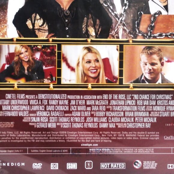 2ND CHANCE FOR CHRISTMAS DVD 2019 Widescreen Brittany Underwood ~ BRAND NEW! ~ - Picture 4 of 4